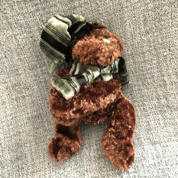 Dan Dee Teddy Bear Collector's‎ Choice Velvet Green  Hat Scarf  7” - Picture 1 of 7